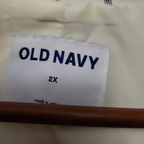 Oversized Linen Blend Double Breasted Blazer. Size 2x - Picture 9 of 9